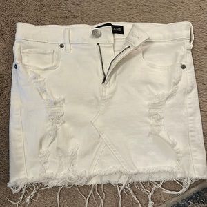 Express White Jean Skirt